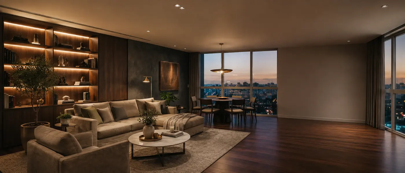 Living de apartamento de alto padrão pronto para morar